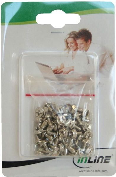 InLine Screw Set for PC bracket slot covers 50 pcs. (77782) cena un informācija | Piederumi korpusiem | 220.lv