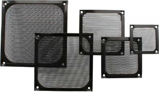 InLine Fan Grill Aluminum Filter 80x80mm black (33378S) cena un informācija | Piederumi korpusiem | 220.lv