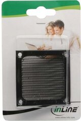 InLine Fan Grill Aluminum Filter 60x60mm black (33376S) цена и информация | Аксессуары для корпусов | 220.lv