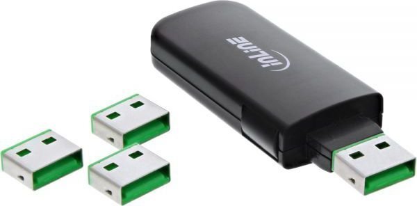 InLine USB Portblocker, 4 port blocker (55723) cena un informācija | Piederumi korpusiem | 220.lv