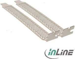 InLine PCI / PCI-E Slot Cover Bracket perforated 2шт. Set (66641A) цена и информация | Аксессуары для корпусов | 220.lv