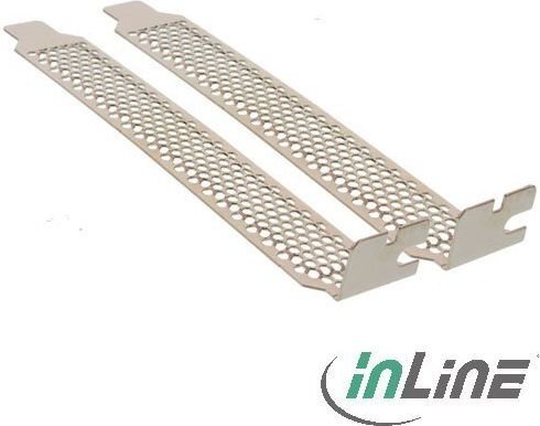 InLine PCI / PCI-E Slot Cover Bracket perforated 2pcs. Set (66641A) цена и информация | Piederumi korpusiem | 220.lv
