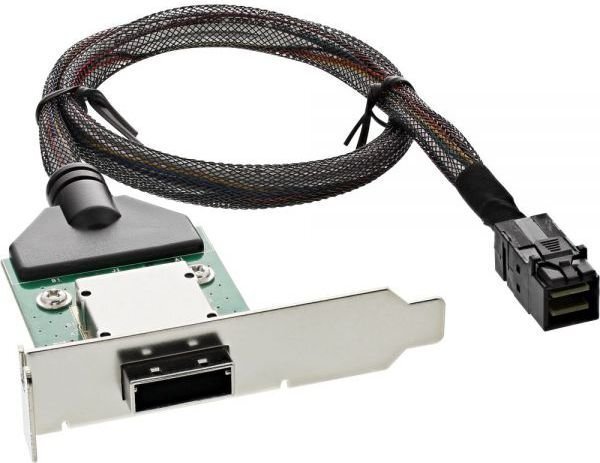 InLine SAS HD Low Profile Adapter Bracket ext. SFF-8088 to int. SFF-8643 0.5m (27656A) цена и информация | Piederumi korpusiem | 220.lv