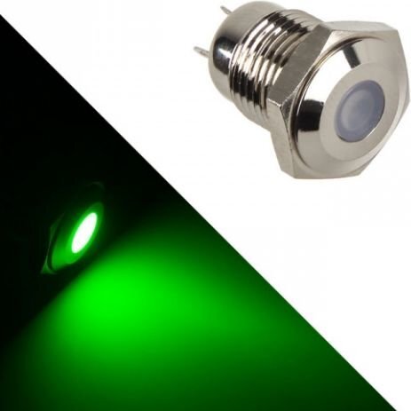 Lamptron Stainless Steel Vandal Resistant Illuminated Green button (LAMP-SW2003-S) цена и информация | Piederumi korpusiem | 220.lv