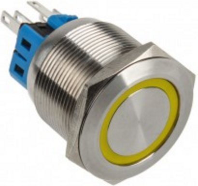 DimasTech LED Button 25mm Yellow (PD060) cena un informācija | Piederumi korpusiem | 220.lv