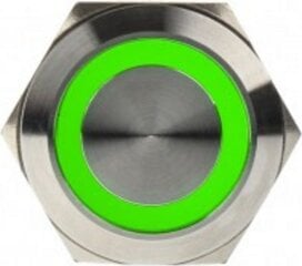 DimasTech LED Button 22mm Green (PD092) цена и информация | Коммутационная панель 24 порта кат. 6 UTP Lanberg PPU6-1024-B | 220.lv