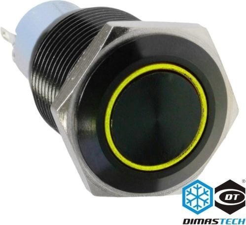 DimasTech Button LED 16mm Yellow (PD030) cena un informācija | Piederumi korpusiem | 220.lv