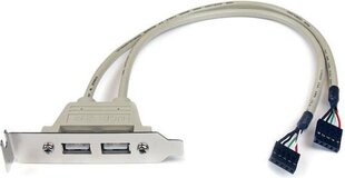 StarTech 2 Port USB A Female Low Profile Slot Plate Adapter цена и информация | Коммутационная панель 24 порта кат. 6 UTP Lanberg PPU6-1024-B | 220.lv