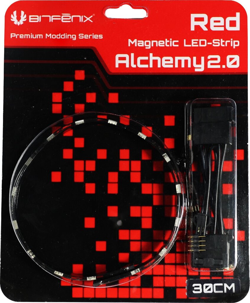 BitFenix Alchemy 2.0 60cm Red (BFA-MAG-60RK30-RP) cena un informācija | Piederumi korpusiem | 220.lv