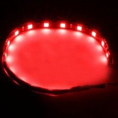 SilverStone Top Bright Red LED Modding PC Case Light Strip, 30cm, 15LEDs (SST-LS01R) цена и информация | Коммутационная панель 24 порта кат. 6 UTP Lanberg PPU6-1024-B | 220.lv