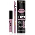 Komplekts Eveline Oh My Lips Liquid Matt 03 Rose Nude: lūpu krāsa 4,5 ml + lūpu kontūrzīmulis 1 gab.