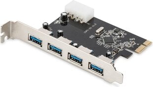 Digitus Expansion card/Controller USB 3.0 PCI Express, 4xUSB 3.0, Chipset: VL805-DS-30221-1 цена и информация | Digitus Компьютерная техника | 220.lv