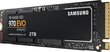 Samsung 970 EVO 2TB PCIe x4 NVMe (MZ-V7E2T0BW) cena un informācija | Iekšējie cietie diski (HDD, SSD, Hybrid) | 220.lv