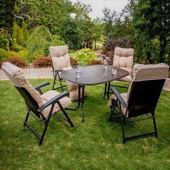 Āra galds Patio Dine & Relax, pelēka/brūns цена и информация | Столы для сада | 220.lv