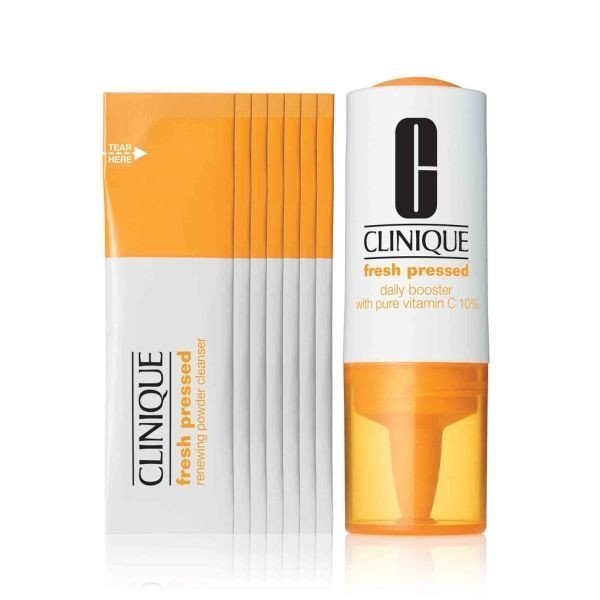 Emulsija ādas stingrumam Clinique Fresh Pressed Daily Booster With Pure Vitamin C 10% 4x8.5 ml cena un informācija | Serumi sejai, eļļas | 220.lv