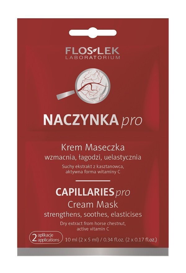 Nomierinoša maska jutīgai ādai Floslek Capillaries Pro 2 x 5 ml цена и информация | Sejas maskas, acu maskas | 220.lv