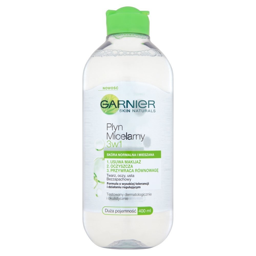 Micelārais ūdens normālai un kombinētai ādai Garnier Skin Naturals 3in1 400 ml цена и информация | Sejas ādas kopšana | 220.lv