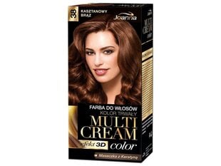 Matu krāsa Joanna Multi Cream Color 100 ml, 38 Chestnut Brown цена и информация | Краска для волос | 220.lv