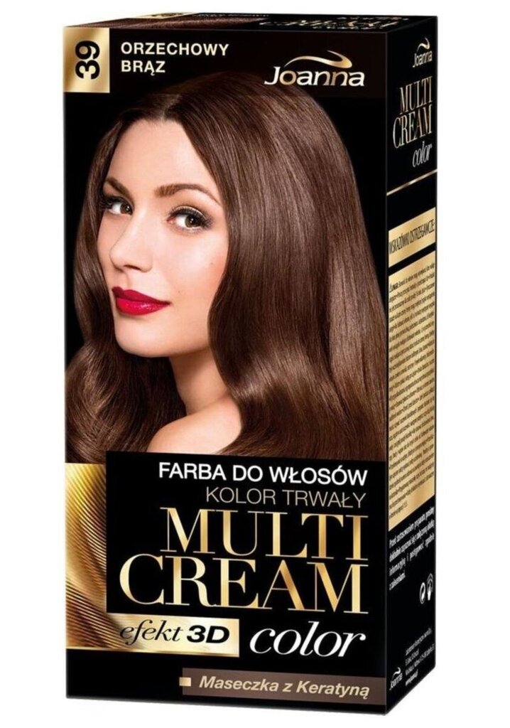Matu krāsa Joanna Multi Cream Color 100 ml, 39 Nut Brown цена и информация | Matu krāsas | 220.lv