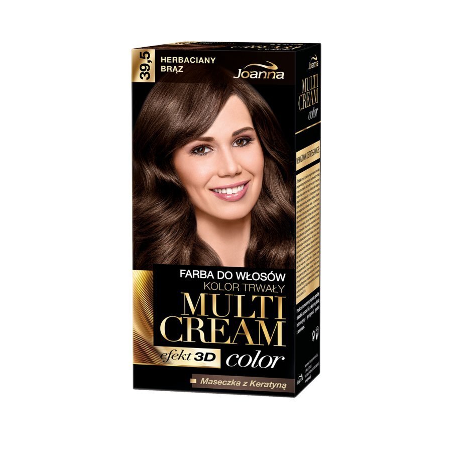 Matu krāsa Joanna Multi Cream Color 100 ml, 39.5 Tea Brown cena un informācija | Matu krāsas | 220.lv