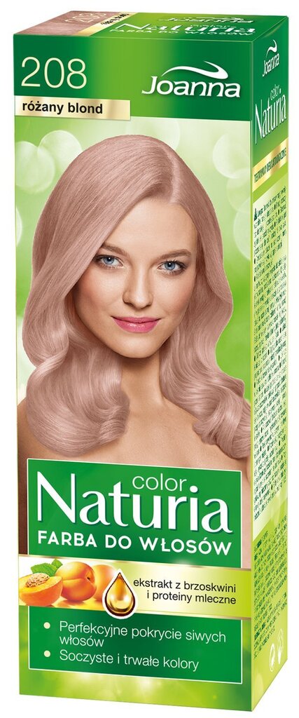 Matu krāsa Joanna Naturia Color, 208 Rose Blond cena un informācija | Matu krāsas | 220.lv