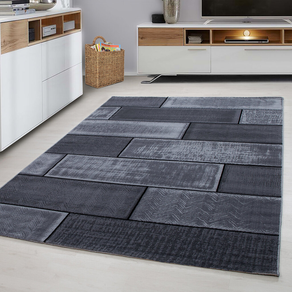 Paklājs Plus Black 8007, 120x170 cm cena un informācija | Paklāji | 220.lv