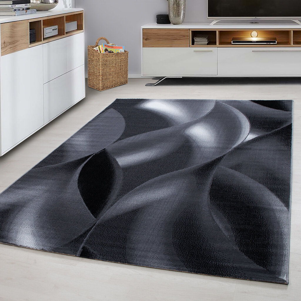 Paklājs Plus Black 8008, 120x170 cm cena un informācija | Paklāji | 220.lv