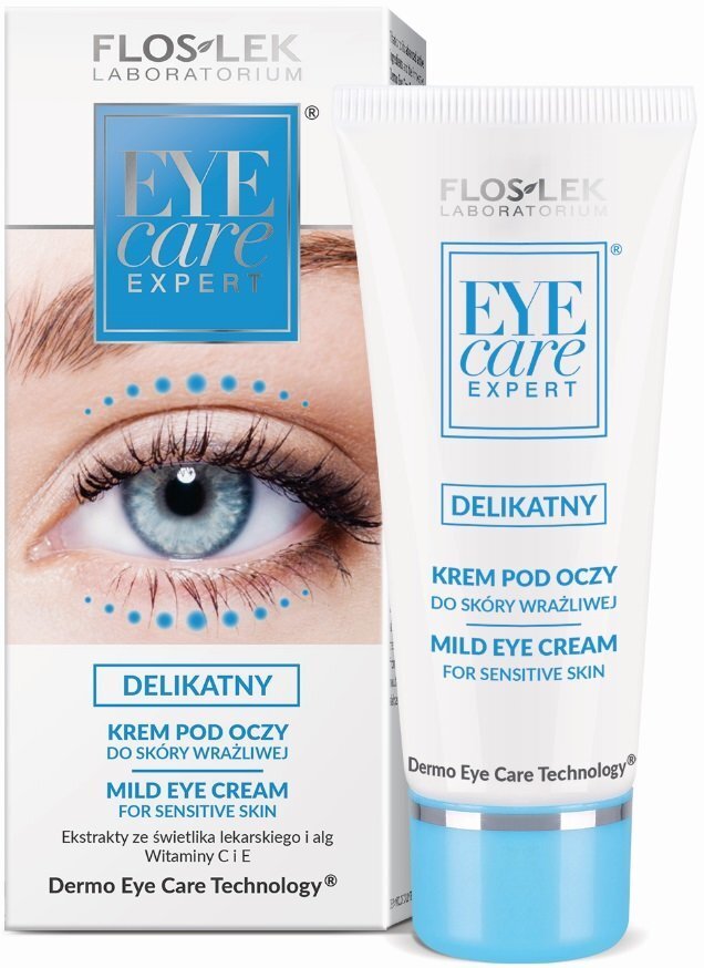 Acu krēms jutīgai ādai Floslek Eye Care Expert, 30 ml cena un informācija | Acu krēmi, serumi | 220.lv