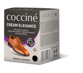 Coccine melnas krāsas apavu smēre ar sūkli Nr.02 Cream Elegance, 50 ml цена и информация | Для ухода за обувью и одеждой | 220.lv