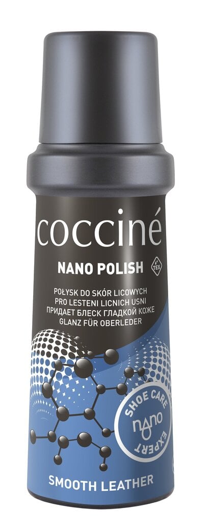 Coccine Nano melnu ādas apavu spodrināšanas līdzeklis ar sūkli, 75 ml цена и информация | Līdzekļi apģērbu un apavu kopšanai | 220.lv