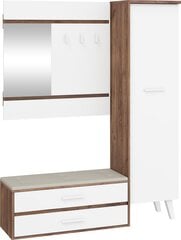Комплект мебели для прихожей Nordis, коричневый/белый цена и информация | Комплекты в прихожую | 220.lv