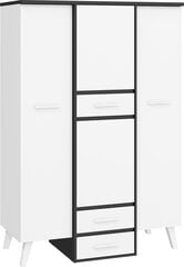 Шкаф Nordis 3D2S, черный/белый цена и информация | Шкафы | 220.lv
