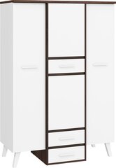 Шкаф Nordis 3D2S, темно-коричневый/белый цена и информация | Шкафы | 220.lv
