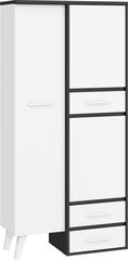 Шкаф Nordis 2D2S, черный/белый цена и информация | Шкафы | 220.lv