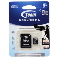 Карта памяти TeamGroup C10 Micro SDHC 8GB цена и информация | Карты памяти для мобильных телефонов | 220.lv