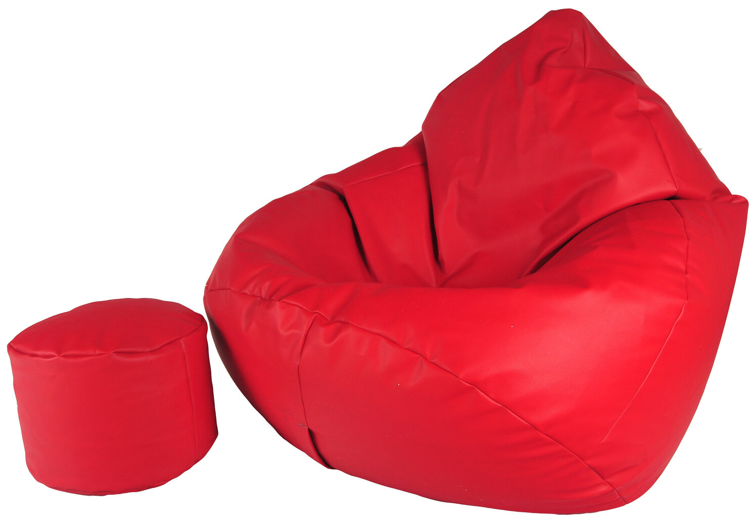 Sēžammaiss ar pufu Mega Comfort, mākslīgā āda, sarkans cena un informācija | Sēžammaisi, pufi | 220.lv