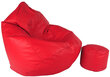 Sēžammaiss ar pufu Mega Comfort, mākslīgā āda, sarkans цена и информация | Sēžammaisi, pufi | 220.lv