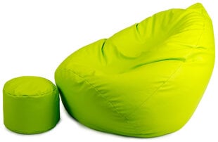 Кресло-мешок с пуфом Mega Comfort, зеленое цена и информация | Кресла-мешки и пуфы | 220.lv