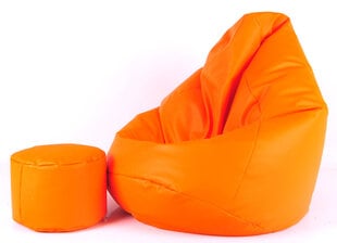 Кресло-мешок с пуфом Mega Comfort, гобелен, оранжевое цена и информация | Кресла-мешки и пуфы | 220.lv