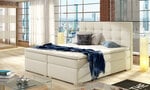 Кровать Inez, 180x200 см, искусственная кожа, кремового цвета