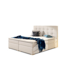 Кровать Inez, 140x200 см, искусственная кожа, белая цена и информация | Кровати | 220.lv