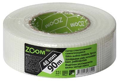 ZOOM stiklšķiedras siets, 48 mm x 90 m cena un informācija | Rokas instrumenti | 220.lv