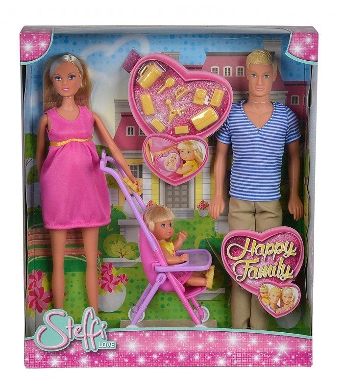 Lelles laimīgā ģimene Steffi Love cena un informācija | Rotaļlietas meitenēm | 220.lv
