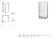 Kvadrātveida dušas kabīne Besco VIVA, 80,90 x 195 cm cena un informācija | Dušas kabīnes | 220.lv