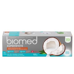 Отбеливающая зубная паста Biomed Superwhite Coconut 100 г цена и информация | Зубные щетки, пасты | 220.lv