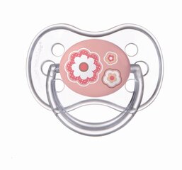 Silikona ortodontiskais knupītis Canpol Newborn, 1 gab., 0-6 mēn., 22/565, pink flowers цена и информация | Пустышки | 220.lv