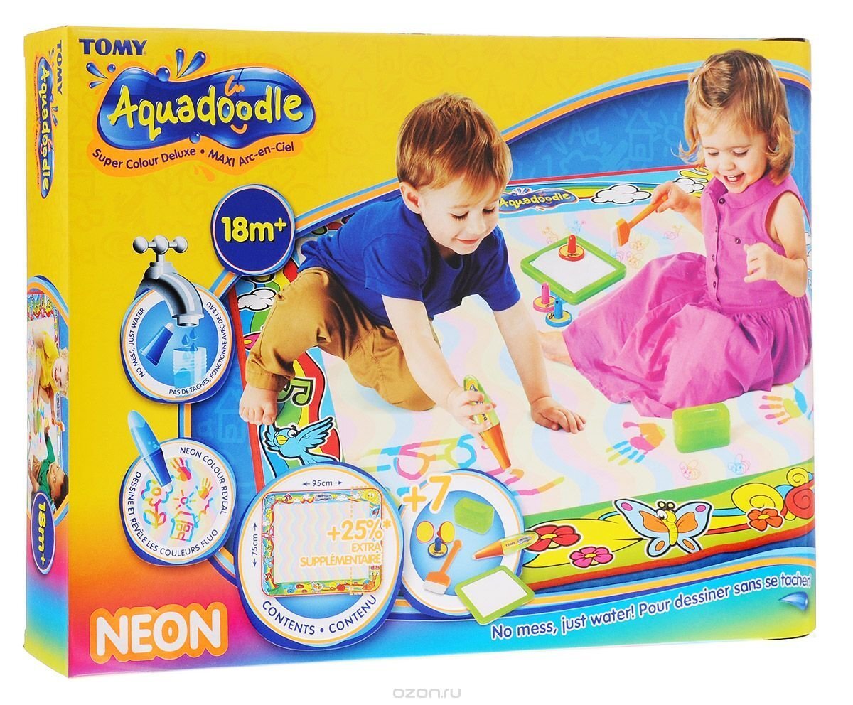 Zīmēšanas paklājs "Aquadoodle Super Colour Deluxe" Tomy, T72373 cena un informācija | Attīstošās rotaļlietas | 220.lv