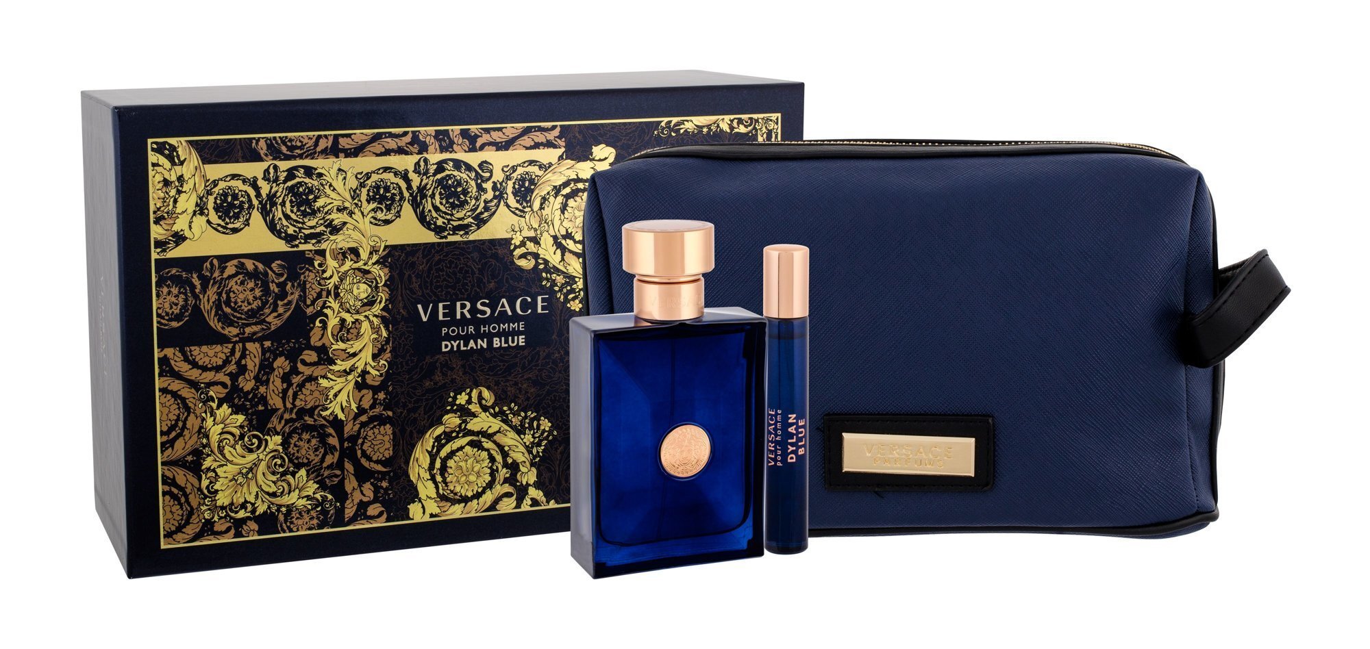 Komplekts Versace: tualetes ūdens vīriešiem Pour Homme Dylan Blue EDT 100 ml + Pour Homme Dylan Blue EDT vīriešiem 10 ml цена и информация | Vīriešu smaržas | 220.lv