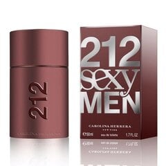 Tualetes ūdens vīriešiem Carolina Herrera 212 Sexy Men EDT 50 ml cena un informācija | Vīriešu smaržas | 220.lv