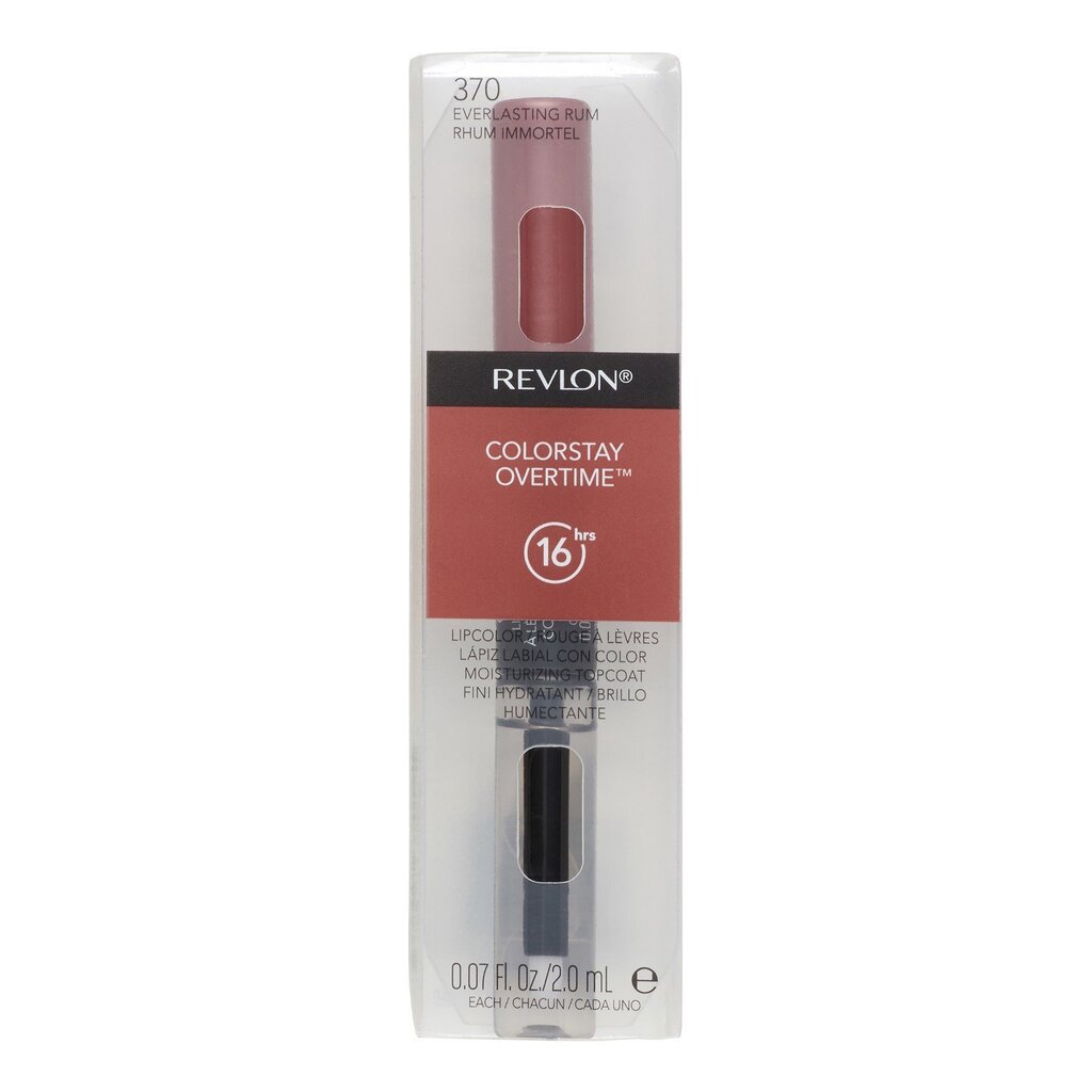 Lūpu spīdums Revlon ColorStay Over Time 4 ml, 370 Everlasting Rum cena un informācija | Lūpu krāsas, balzāmi, spīdumi, vazelīns | 220.lv